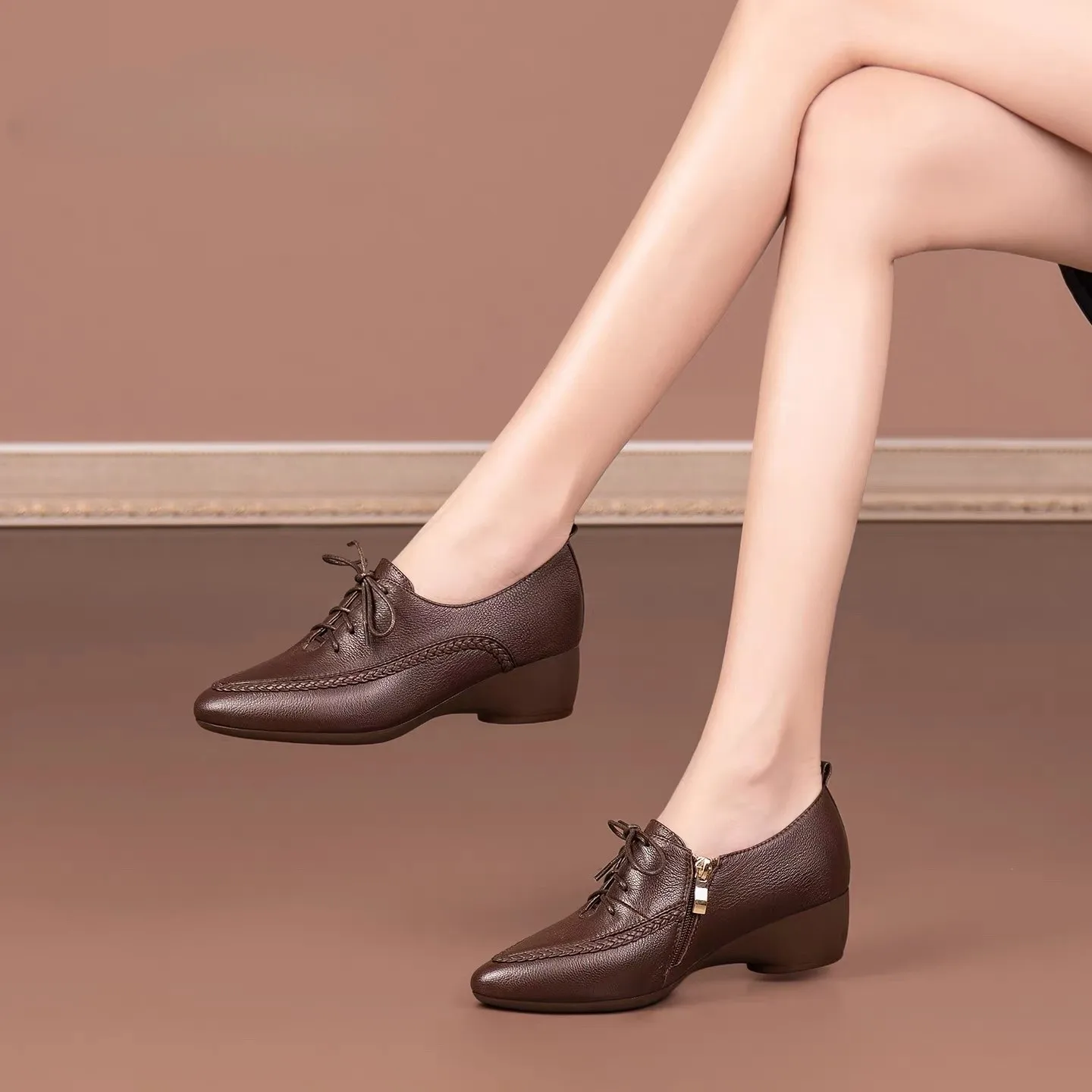 Oxford Lace Up Women - Оксфордские туфли на шнуровке, с небольшим