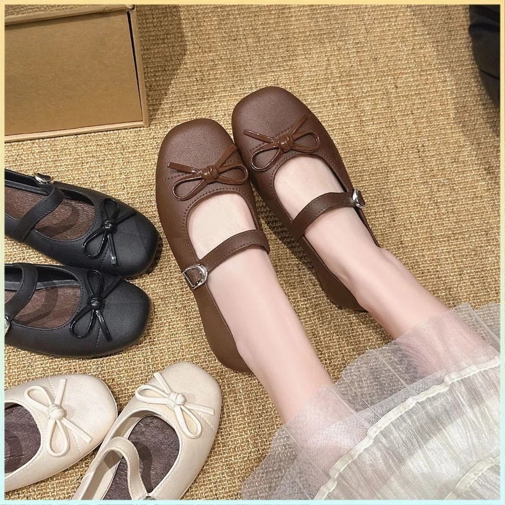 Mule Slip On - Женские сандалии с жемчужным бантом, нескользящие,
