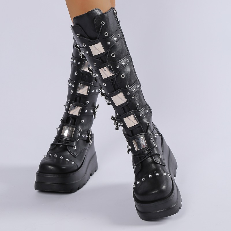 Knee High Boots Women - Черные высокие сапоги до колена для