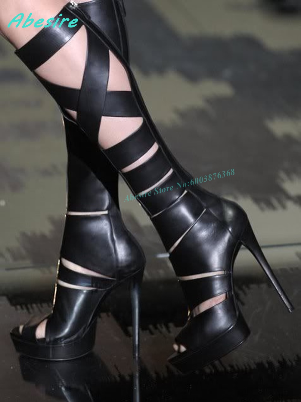 Кожаные сандалии с перекрестно – обзор и цена Knee High Boots Women