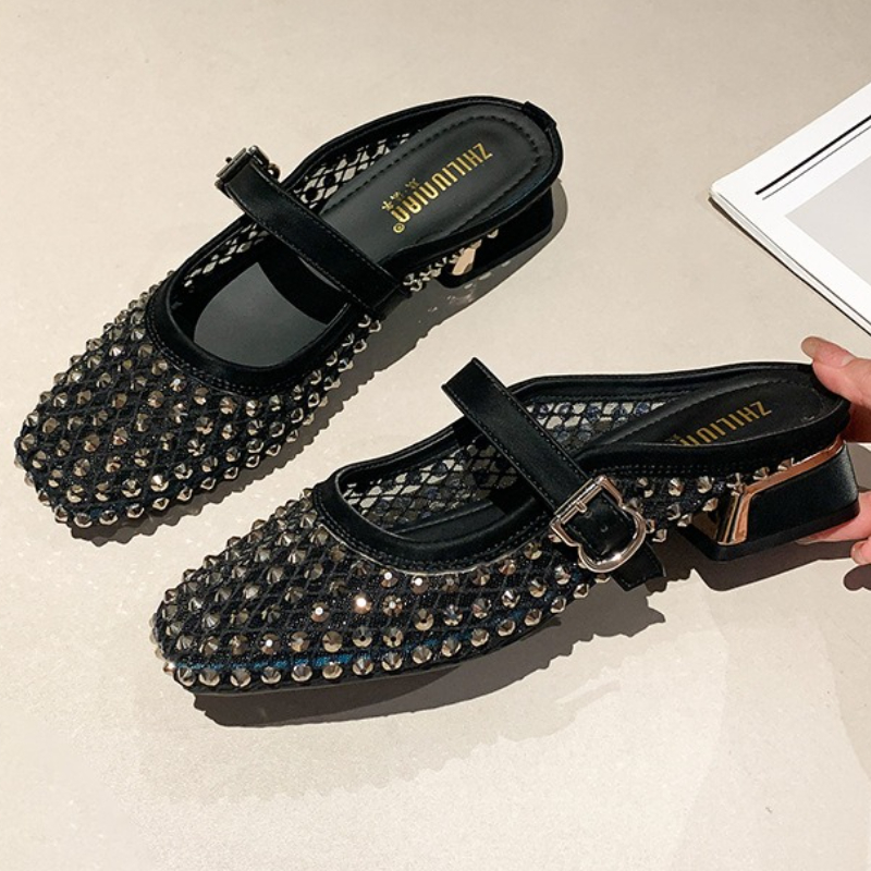 Сетчатые шлепанцы на массивном – обзор и цена Mule Slip On