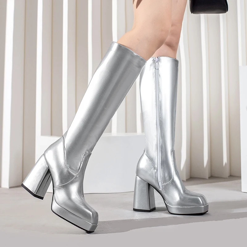 Зеленые зимние женские сапоги  – обзор и цена Knee High Boots Women