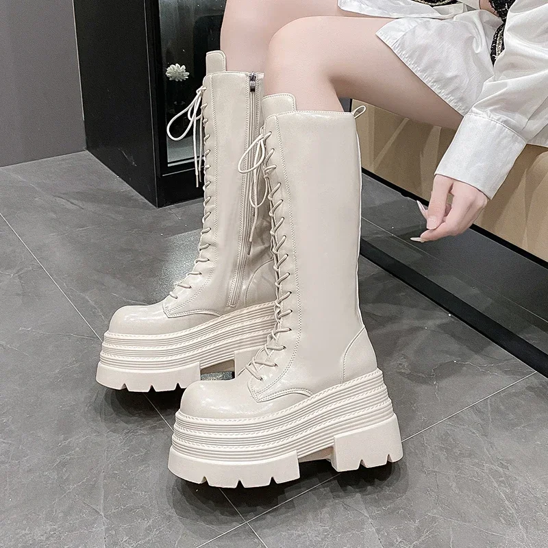 Новые женские римские высокие  – обзор и цена Knee High Boots Women