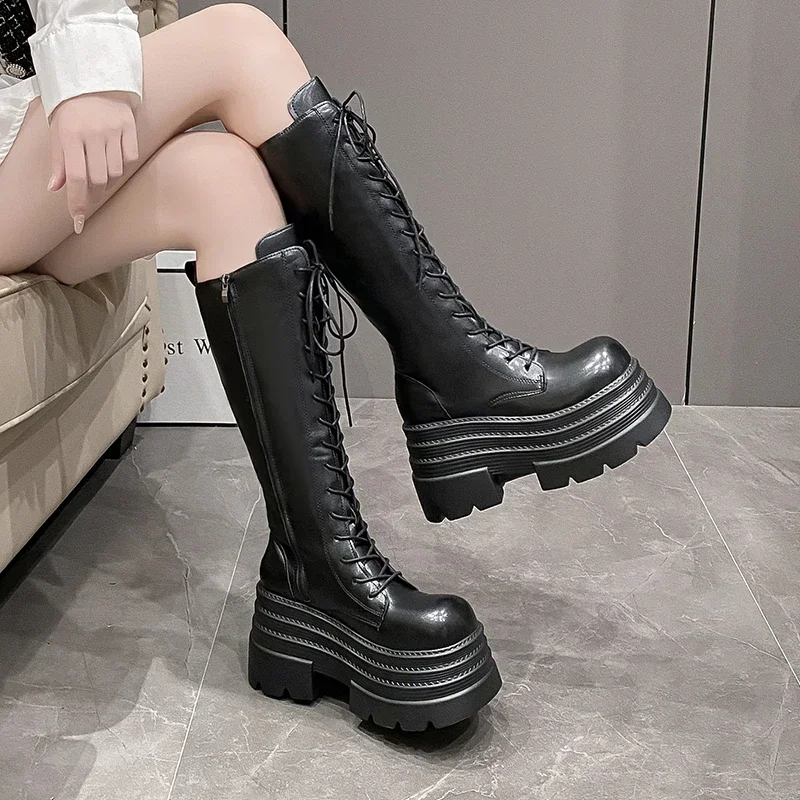 Новые женские римские высокие  – обзор и цена Knee High Boots Women