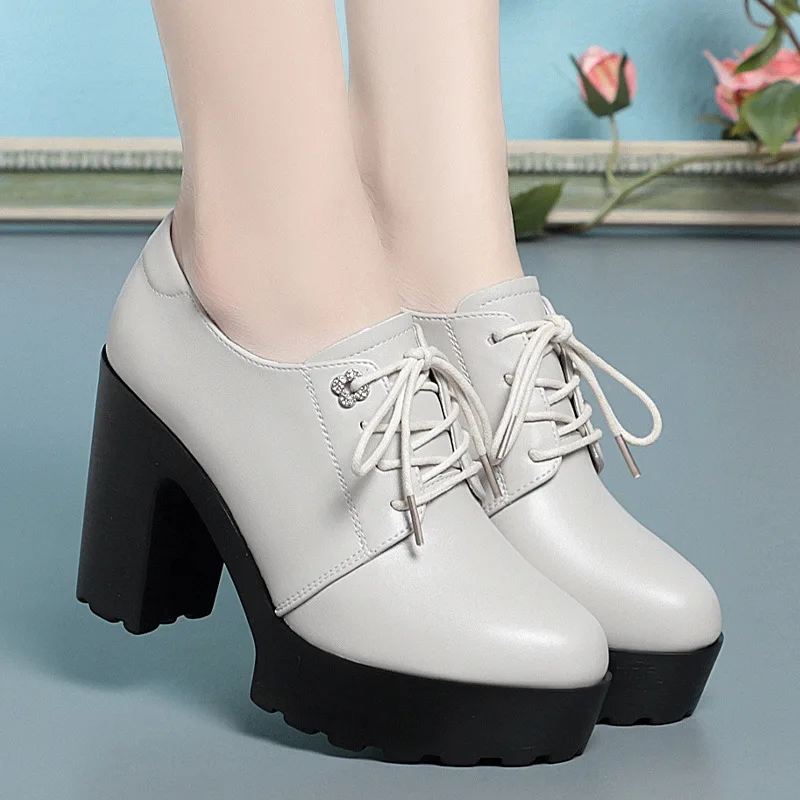 Мягкие кожаные туфли на массив – обзор и цена Oxford Lace Up Women