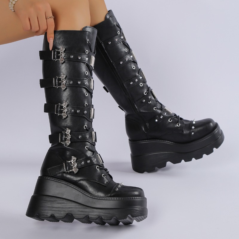 Черные высокие сапоги до колен – обзор и цена Knee High Boots Women