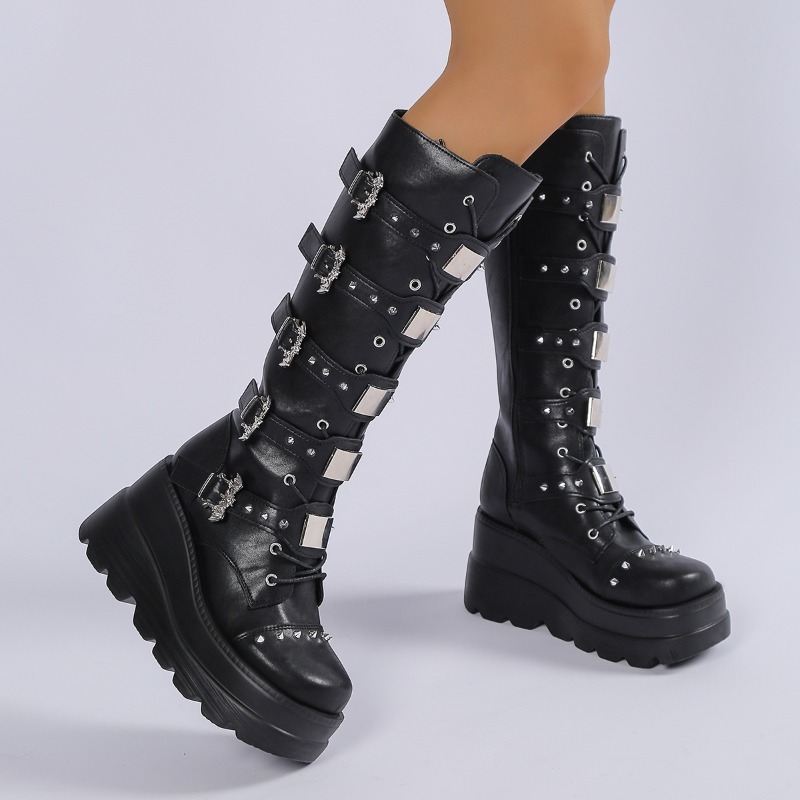 Черные высокие сапоги до колен – обзор и цена Knee High Boots Women