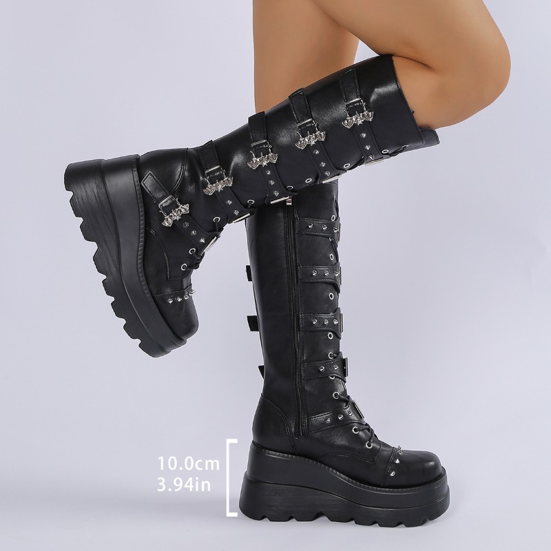 Черные высокие сапоги до колен – обзор и цена Knee High Boots Women